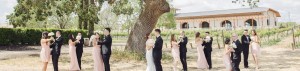 Picture of a wedding party dancing under an oak tree at a Garre Vineyard Wedding Venue